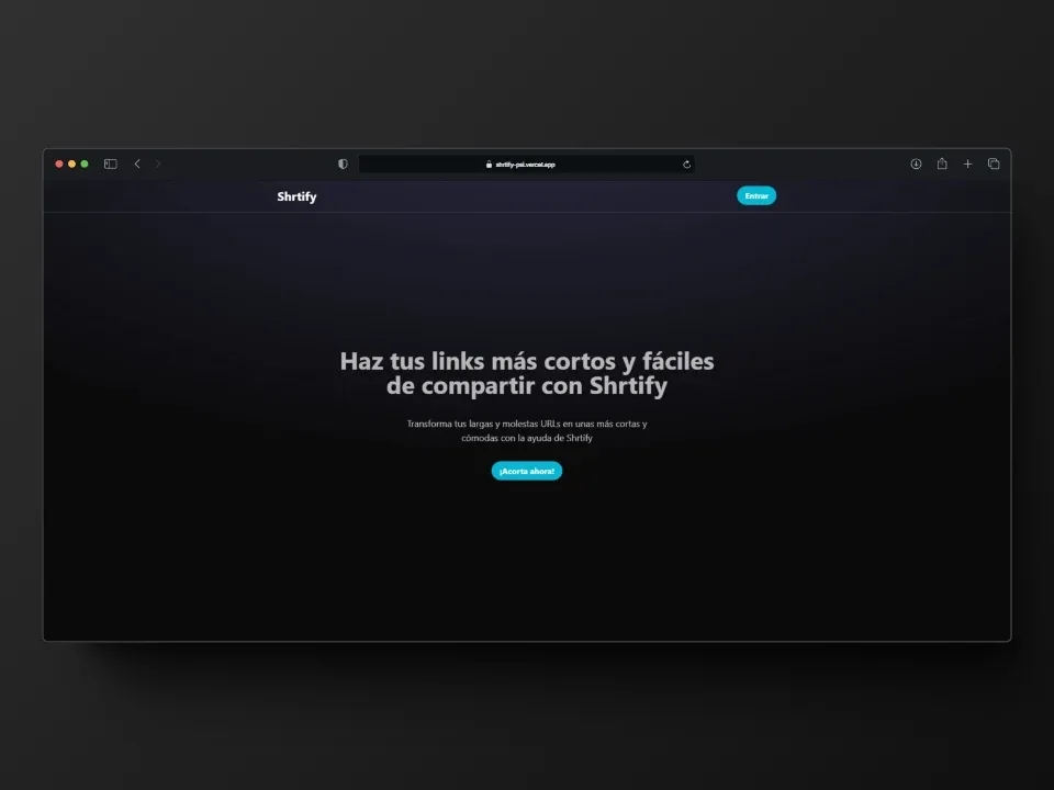 Shrtify - Acortador de URLs Fullstack